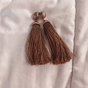 Gold tassel earring